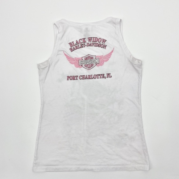 HARLEY DAVIDSON Black Widow Biker Graphic Tee Size M - Picture 6 of 10